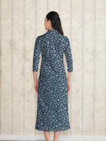 Long Length: Gray Butterfly Long Shirt Dress