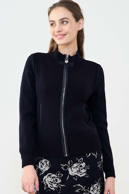 Washable Knit: Zip-Up Knit Blouson