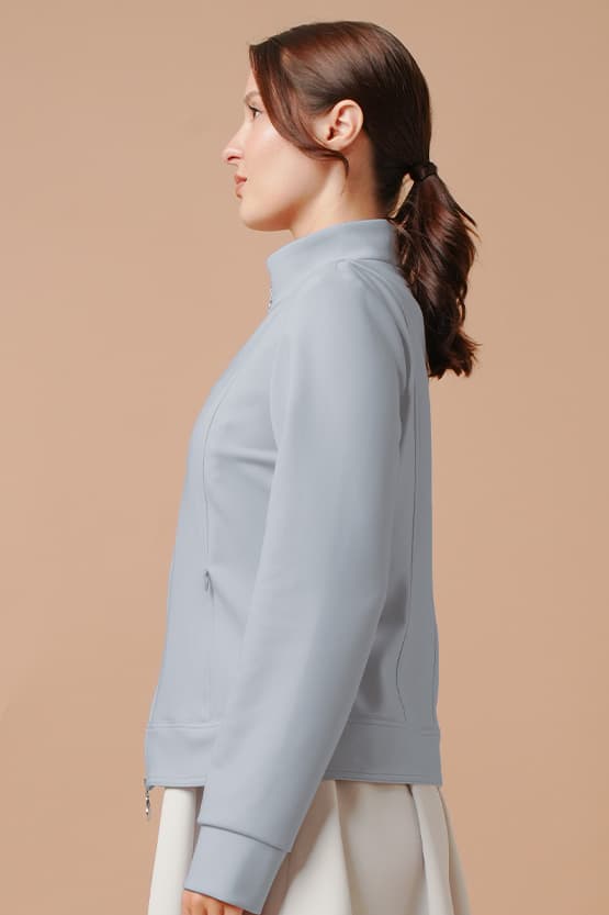 Space Material: Stand Collar Jacket