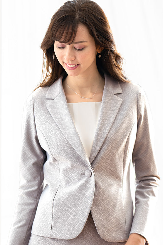 Stretch Jacquard: Geo Jacquard Tailored Jacket
