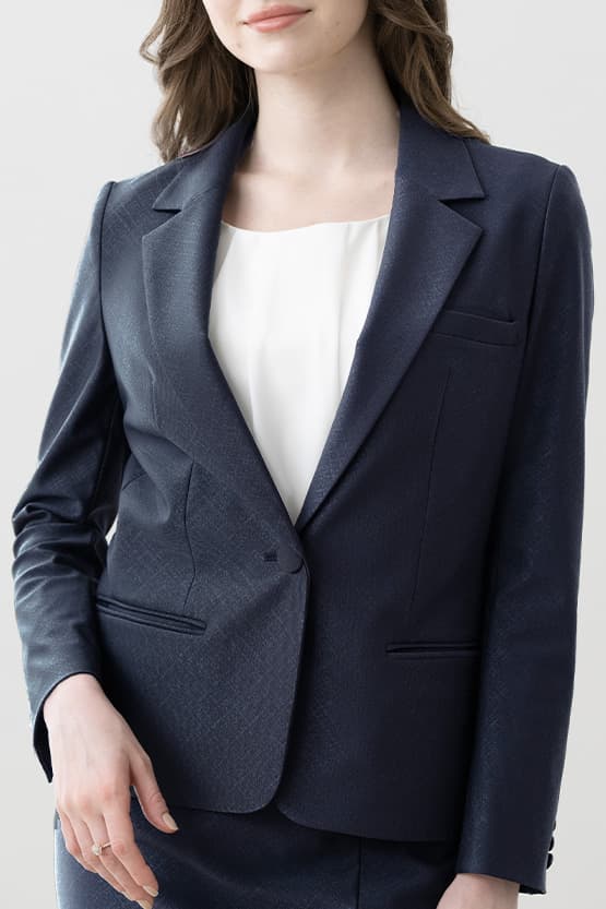 Stretch Jacquard: Geo Jacquard Tailored Jacket