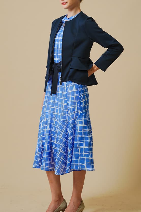 Space Material: Double Peplum Jacket