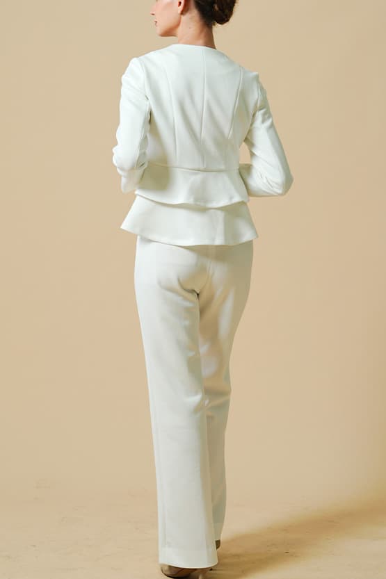 Space Material: Double Peplum Jacket