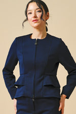 Space Material: Double Peplum Jacket