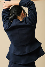 Space Material: Double Peplum Jacket