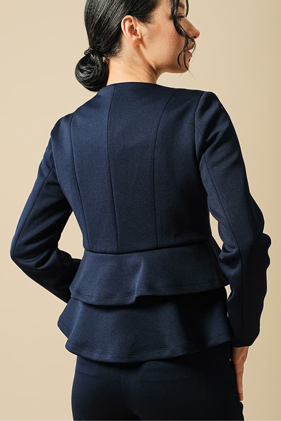 Space Material: Double Peplum Jacket