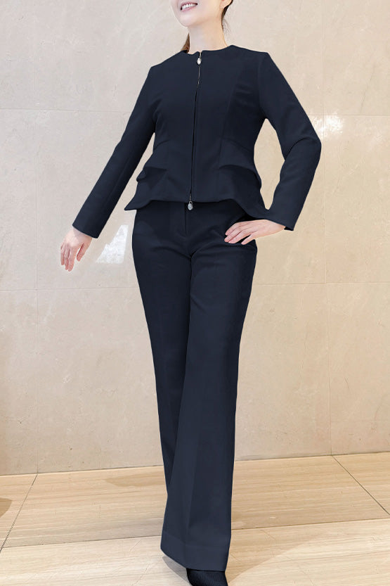 Space Material: Double Peplum Jacket