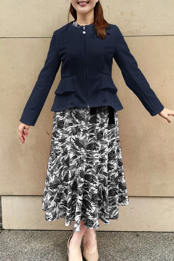Space Material: Double Peplum Jacket