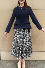 Space Material: Double Peplum Jacket