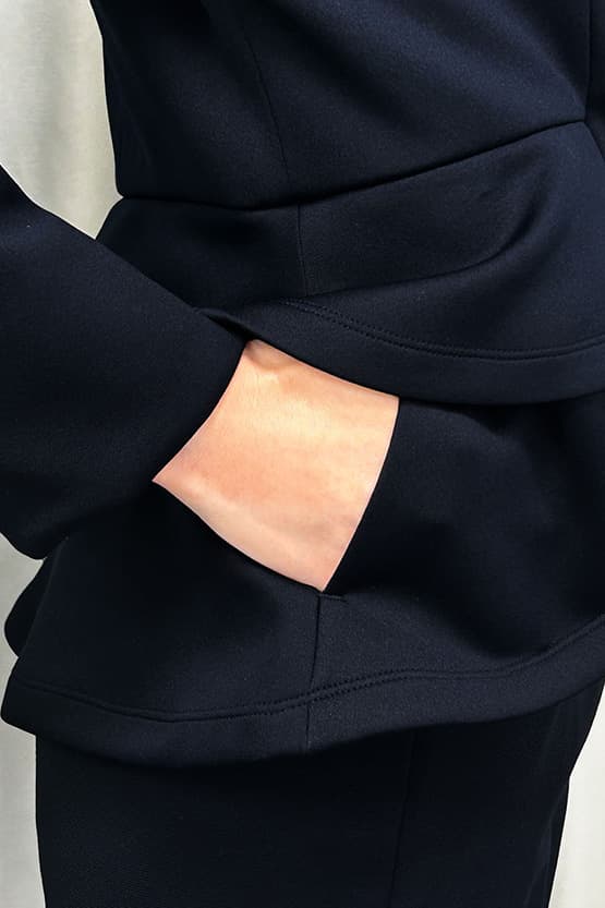 Space Material: Double Peplum Jacket