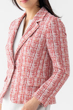 Tweed Print Relaxed Sleeve Tailored Jacket