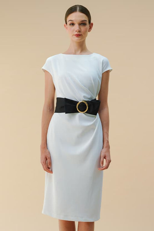 [Anti-see-through] T-dress with sash