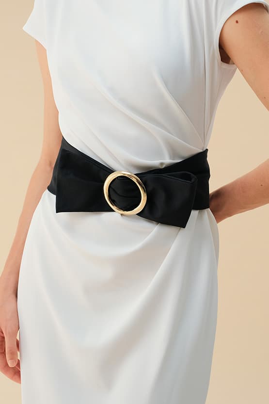 [Anti-see-through] T-dress with sash