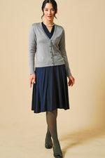 Brushed Back: Fleece-Lined Cache-Coeur Dress (With Anti-Static Petticoat)