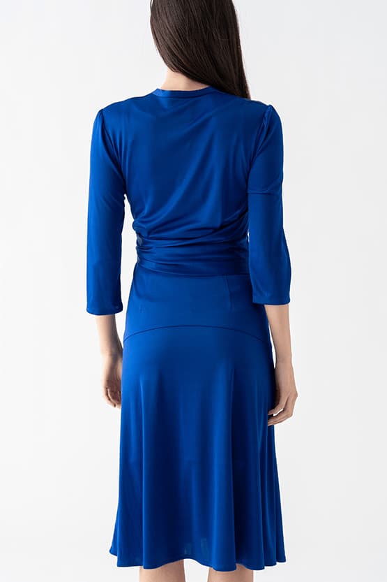 Silk-Like Wrap Dress