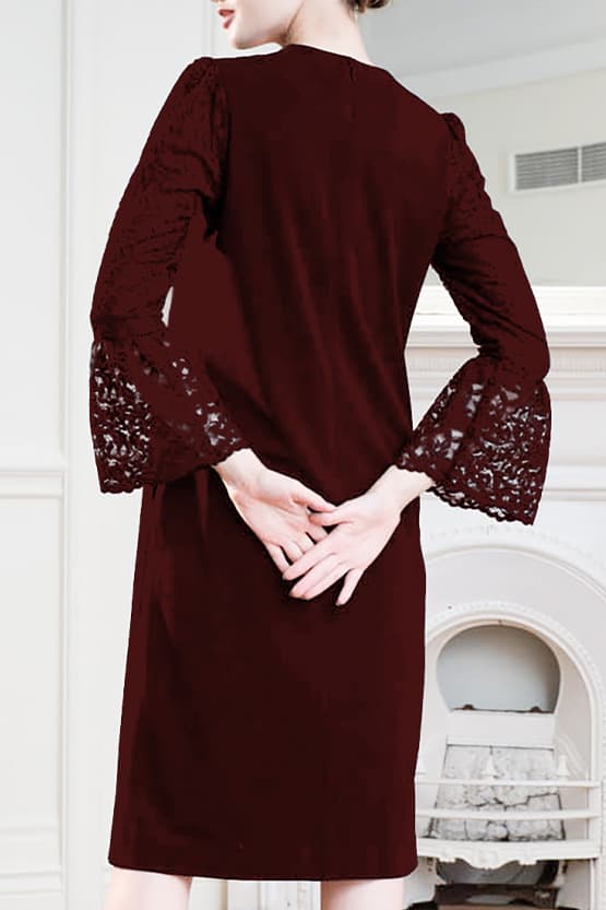 Space Material x Lace Sack Dress