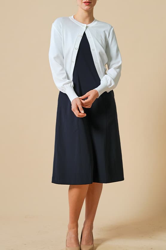 Smart Stretch Cool: Smart Stretch Cool Dark Navy A-Line Dress