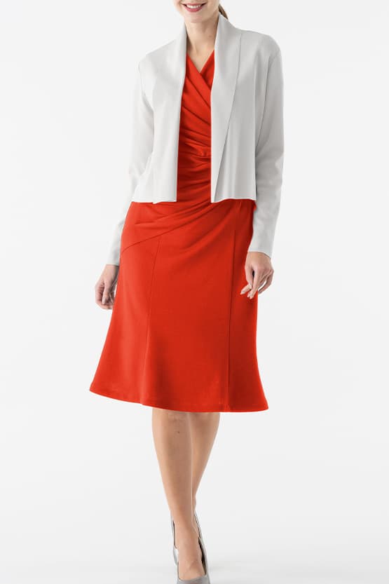 Ice Jersey Gathered Dress