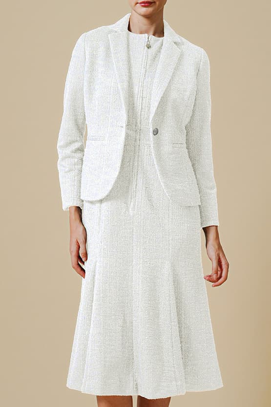 [Tweed] Zip-Up Dress