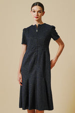 [Tweed] Zip-Up Dress