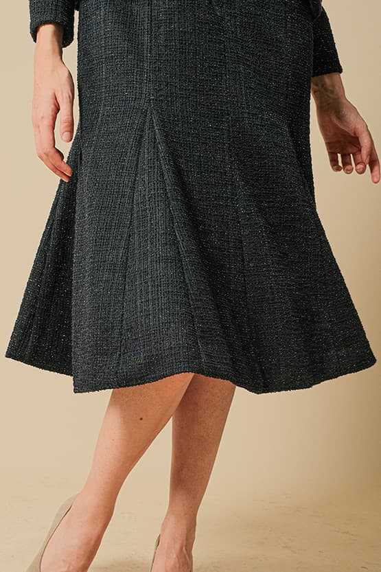 [Tweed] Zip-Up Dress