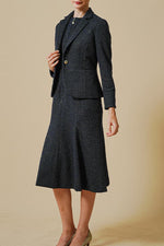 [Tweed] Zip-Up Dress