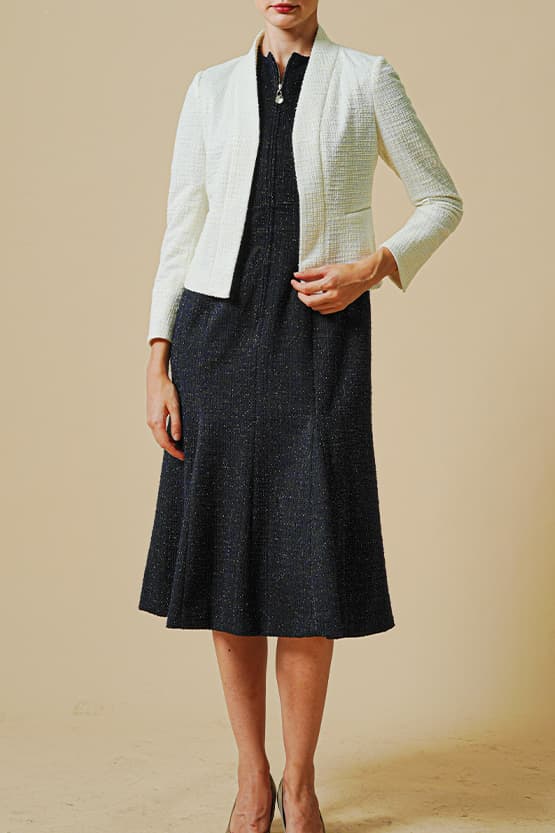 [Tweed] Zip-Up Dress