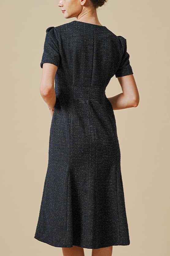 [Tweed] Zip-Up Dress