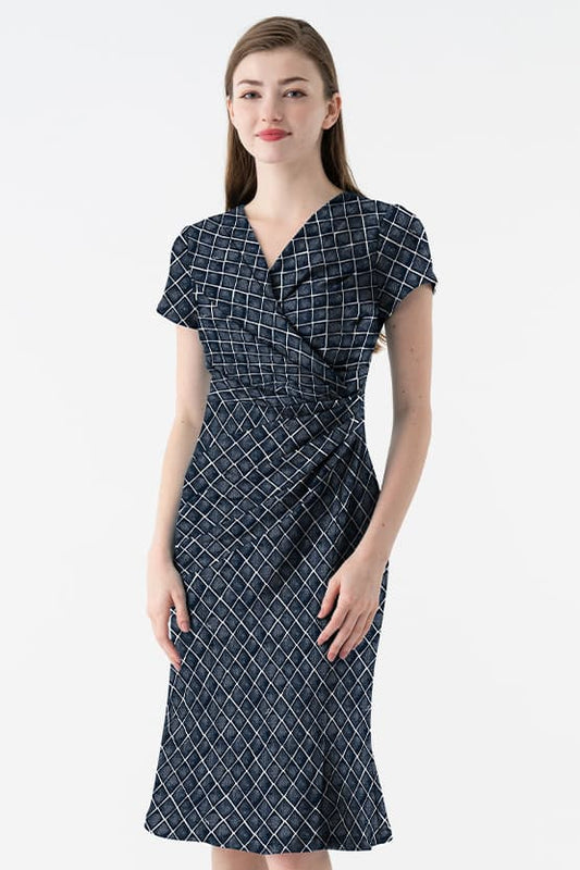 Stretch Jersey Gathered Dress