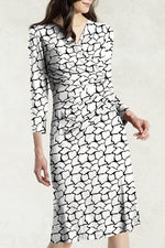[Stretch jersey] Gathered dress