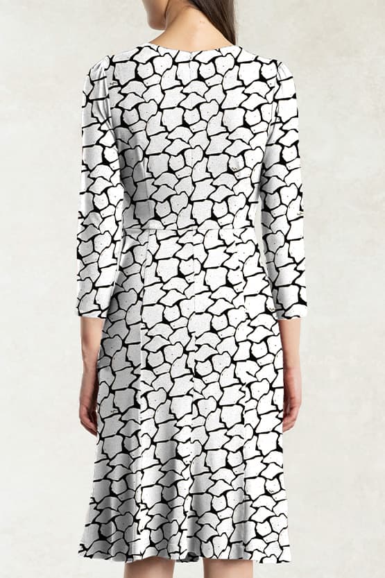 [Stretch jersey] Gathered dress