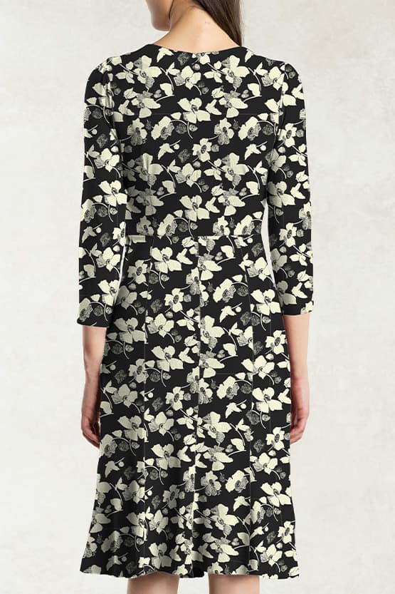 [Stretch jersey] Gathered dress