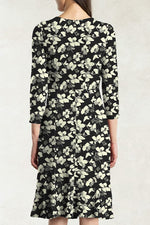 [Stretch jersey] Gathered dress