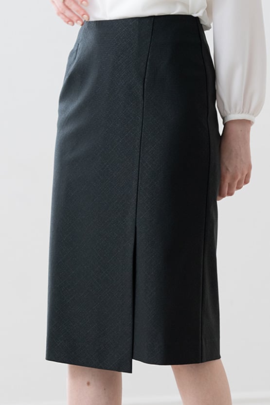 Stretch Jacquard: Geo Jacquard Wrap Skirt
