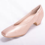 Champagne Pink Vegan Leather Fluffy Flats