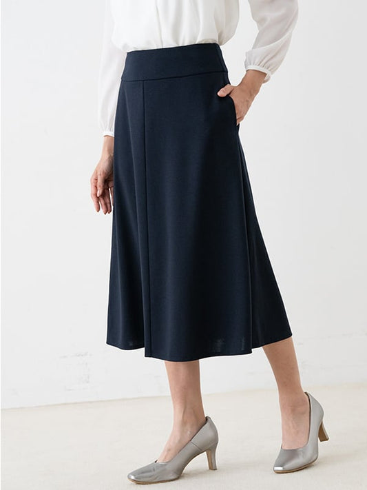 Double Jersey: Mid-Calf A-Line Skirt