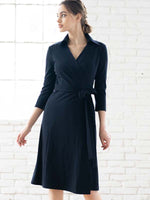 Navy Wrap Dress