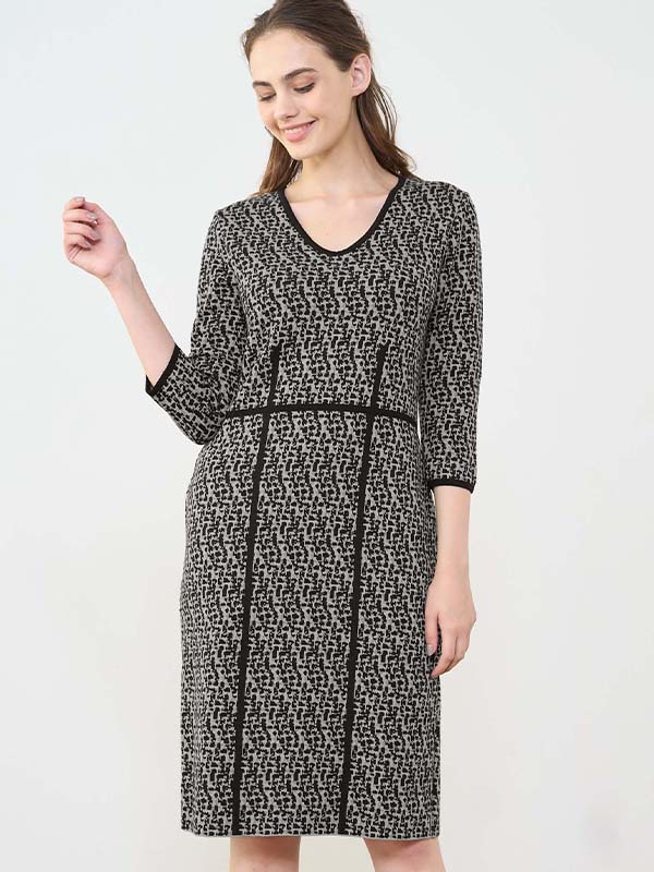Mosaic Knit Dress