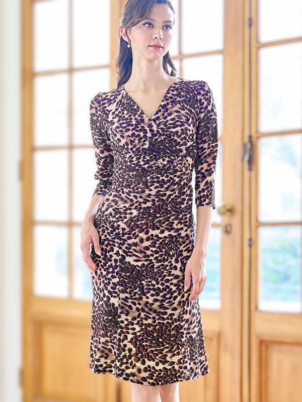 Leopard Gather Dress