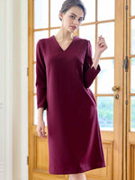 Space Material: Bordeaux Sack Dress