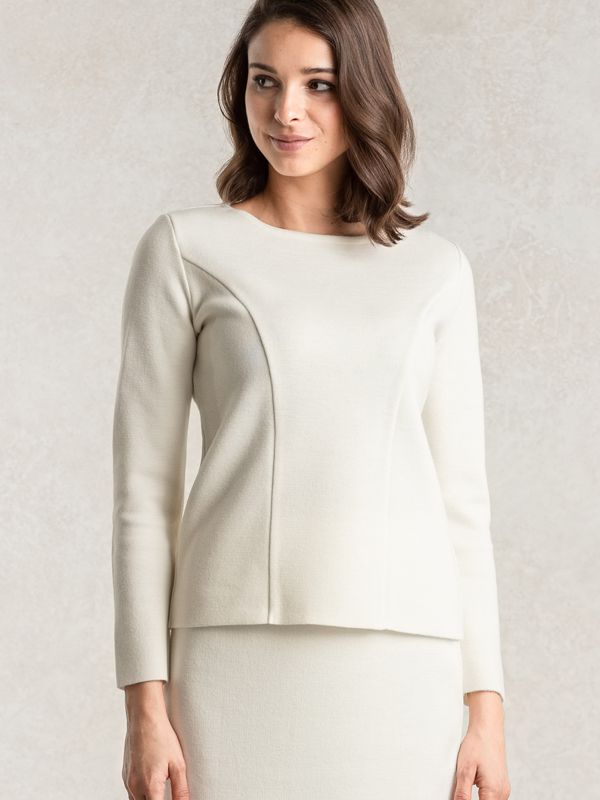 Suit Friendly: Milky White Milano Rib Top
