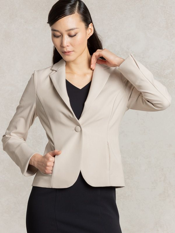 All-Season / No Lining: Greige Tailored Jacket