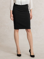 All-Season Material: Black Switch Skirt