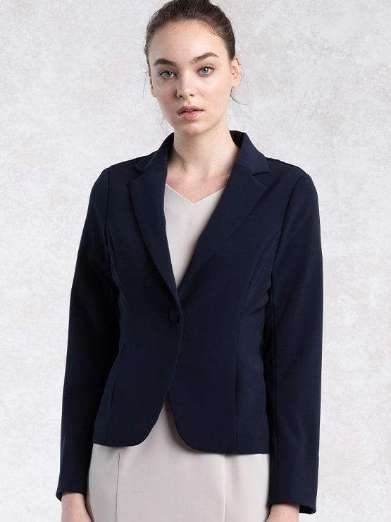 All-Season / No Lining: Navy Tailored Jacket
