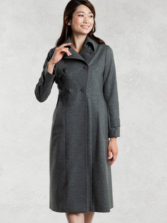 Charcoal Gray Elegant Trench Coat