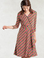 Red King’S Road Wrap-Style Dress
