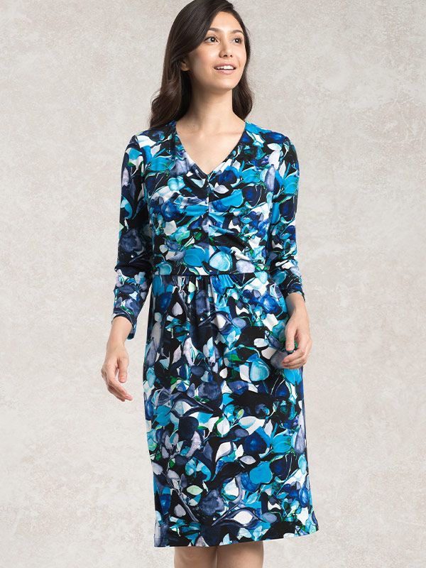 Blue Lotus I-Line Dress