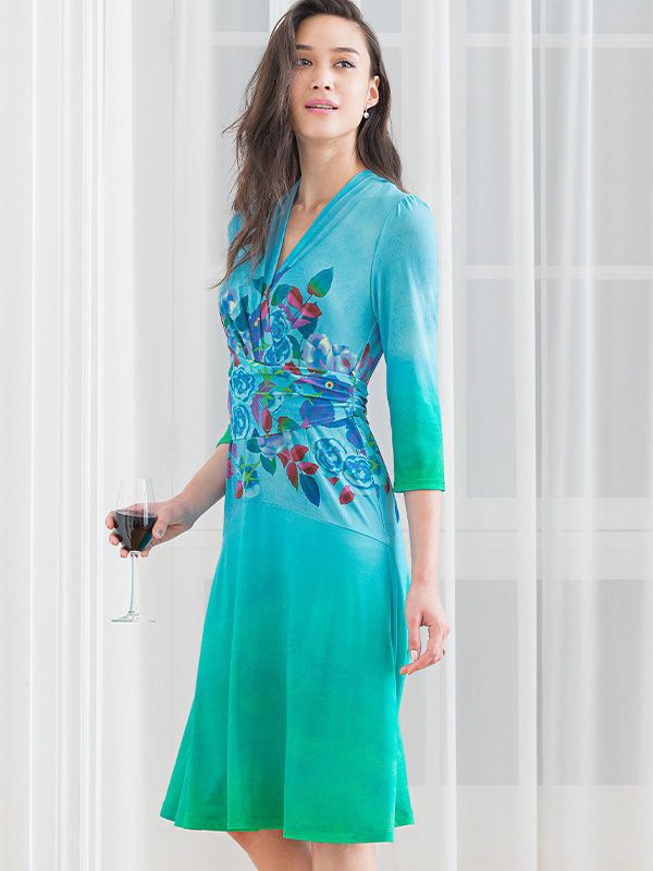 Glorious Garden Cache-Coeur Dress