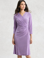 Lavender Cross Link Gather Dress