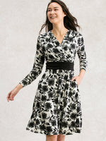 Black Gerbera Marilyn Dress